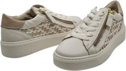 DL Sport 6905 06 alpine burro dames sneaker met rits