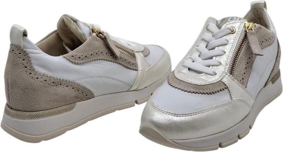DLSport DL Sport 6931 08 platino dames sneaker runnerzool met rits