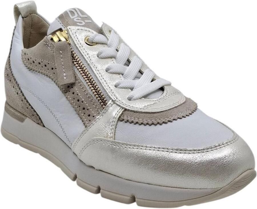 DLSport DL Sport 6931 08 platino dames sneaker runnerzool met rits