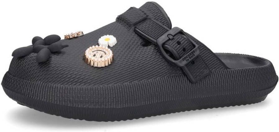 Dockers by Gerli Clogs badslippers zomerschoen met versieringen