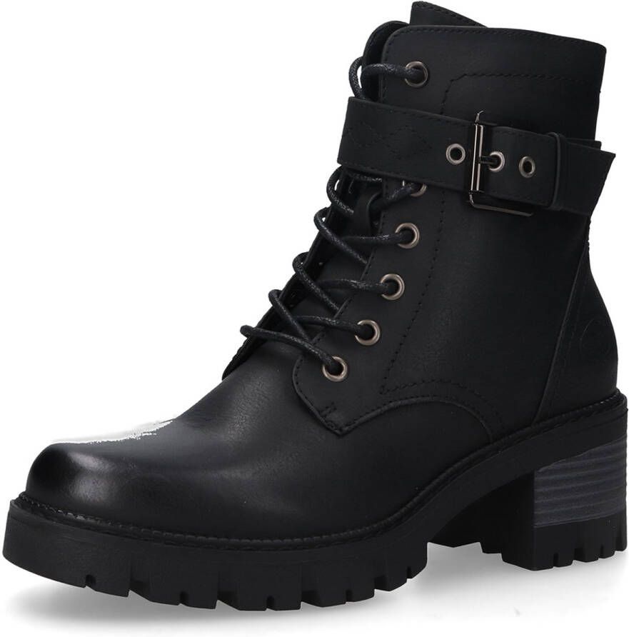 Dockers by Gerli Veterlaarsjes Korte laarzen veterschoenen winterlaarzen met blokhak