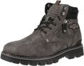 Dockers by Gerli Veterschoenen winterlaarzen vrijetijdstiefels worker boots met modieuze details - Grijs