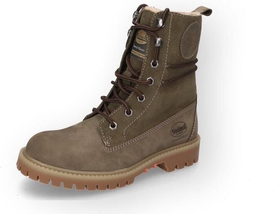 Dockers by Gerli Schnürboots Geveterde laarzen groen Leer Dames Rock wear