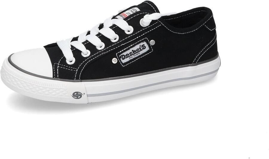 Dockers by Gerli Damen Low Sneaker Vera 42VE201 Schwarz Weiss