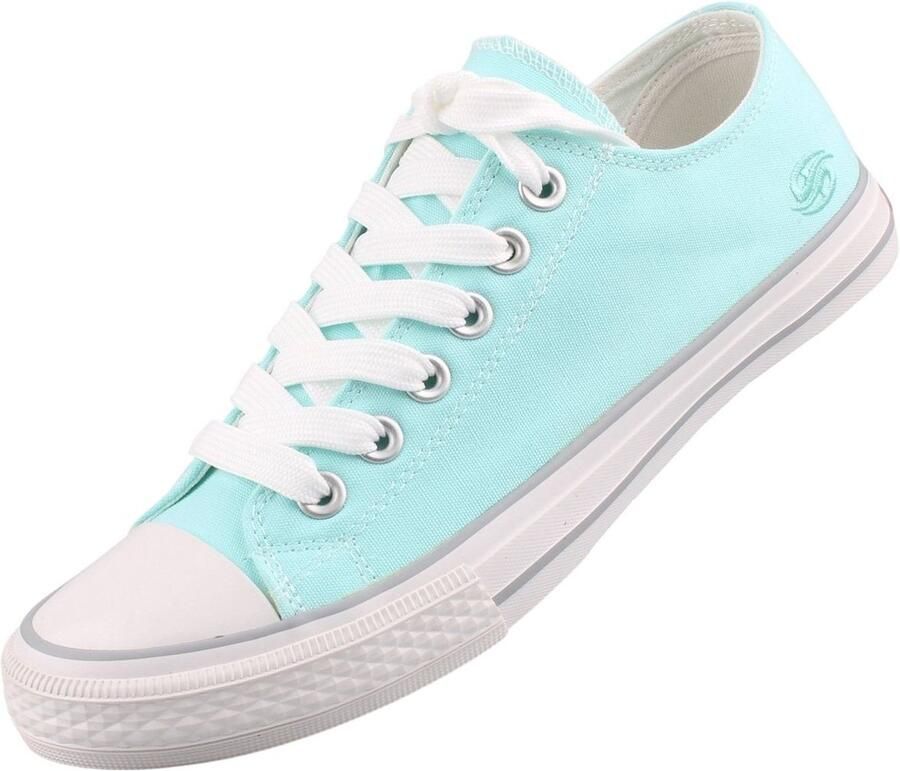 Dockers by Gerli dames canvas sneaker turquoise