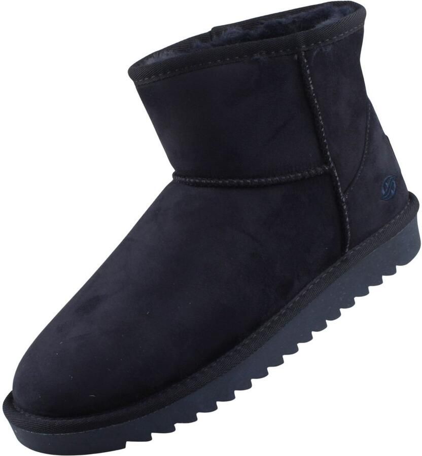 Dockers by Gerli dames enkellaars blauw gevoerd