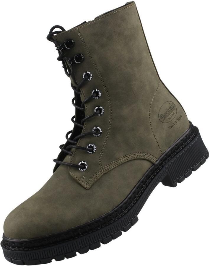 Dockers by Gerli dames enkellaars groen (kaki)