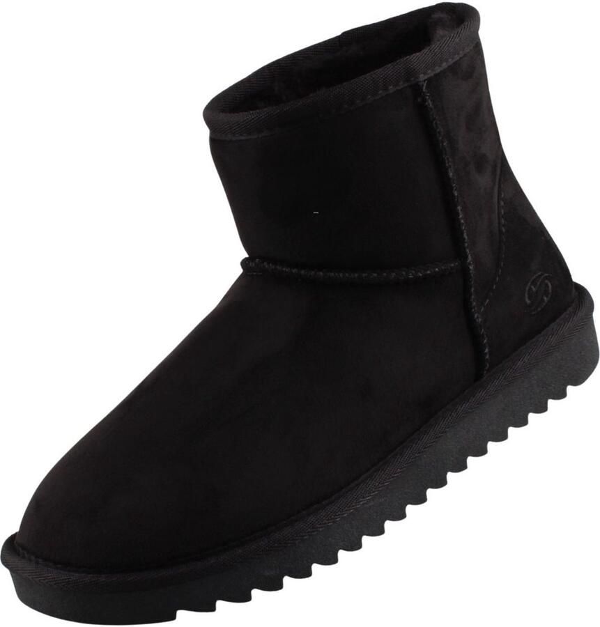 Dockers by Gerli dames enkellaars zwart gevoerd