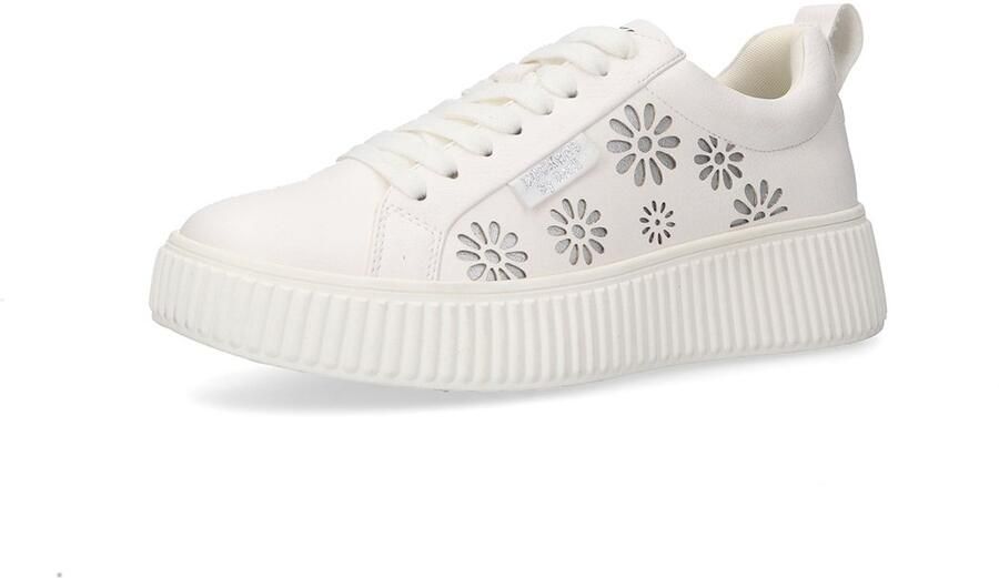 Dockers by Gerli dames plateau sneaker 55KJ206-610500 veterschoen wit