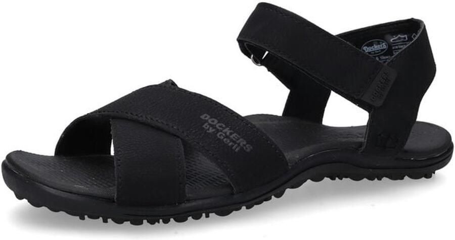 Dockers Zwarte damessandalen stijlvol en comfortabel