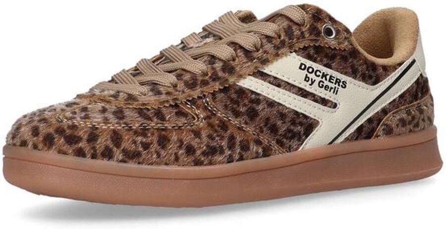 Dockers by Gerli Sneakers bruin-zwart Imitatieleer Dames Basics - Foto 2