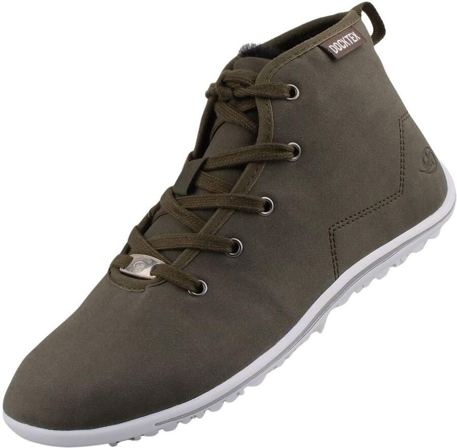 Dockers by Gerli dames warm gevoerde hoge sneaker kaki