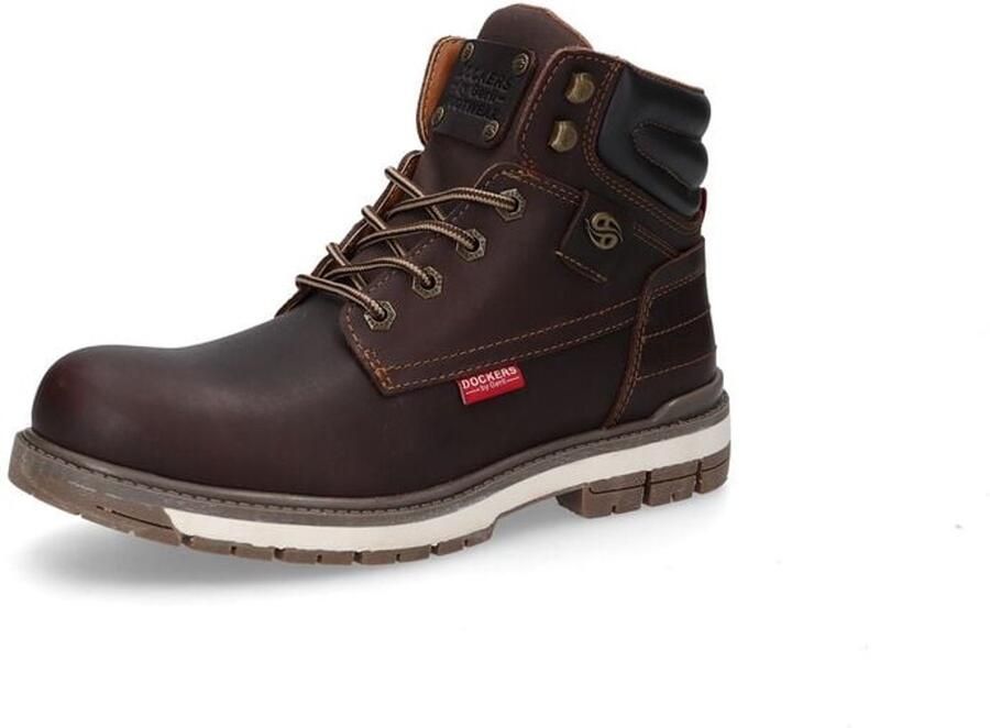 Dockers by Gerli Veterboots kastanjebruin donkerbruin rood