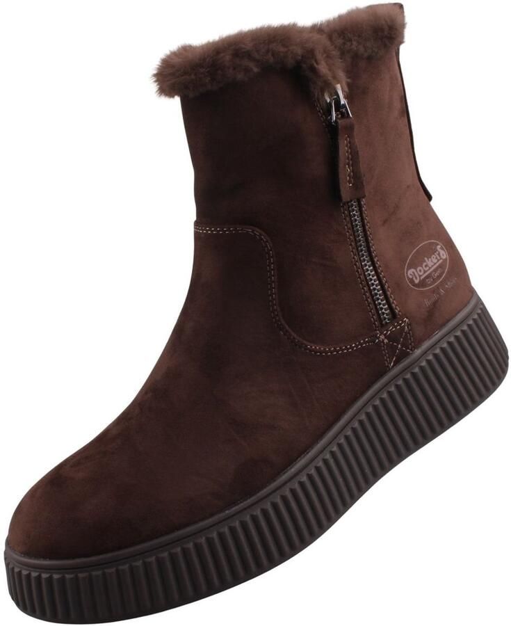 Dockers by Gerli Dockers dames enkellaarsjes donkerbruin 55KJ303