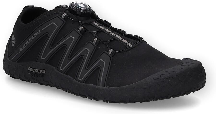 Dockers by Gerli Heren Barefootschoenen Snelsluiting Uitneembaar Voetbed Allblack