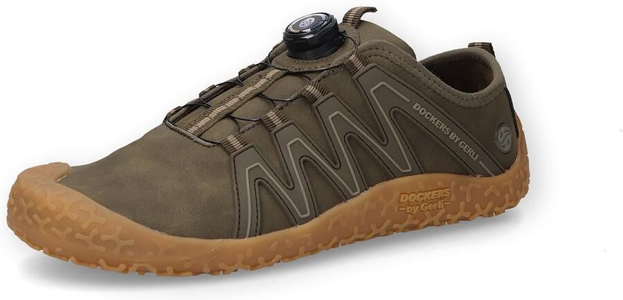 Dockers by Gerli Heren Barefootschoenen Snelsluiting Uitneembaar Voetbed Khaki