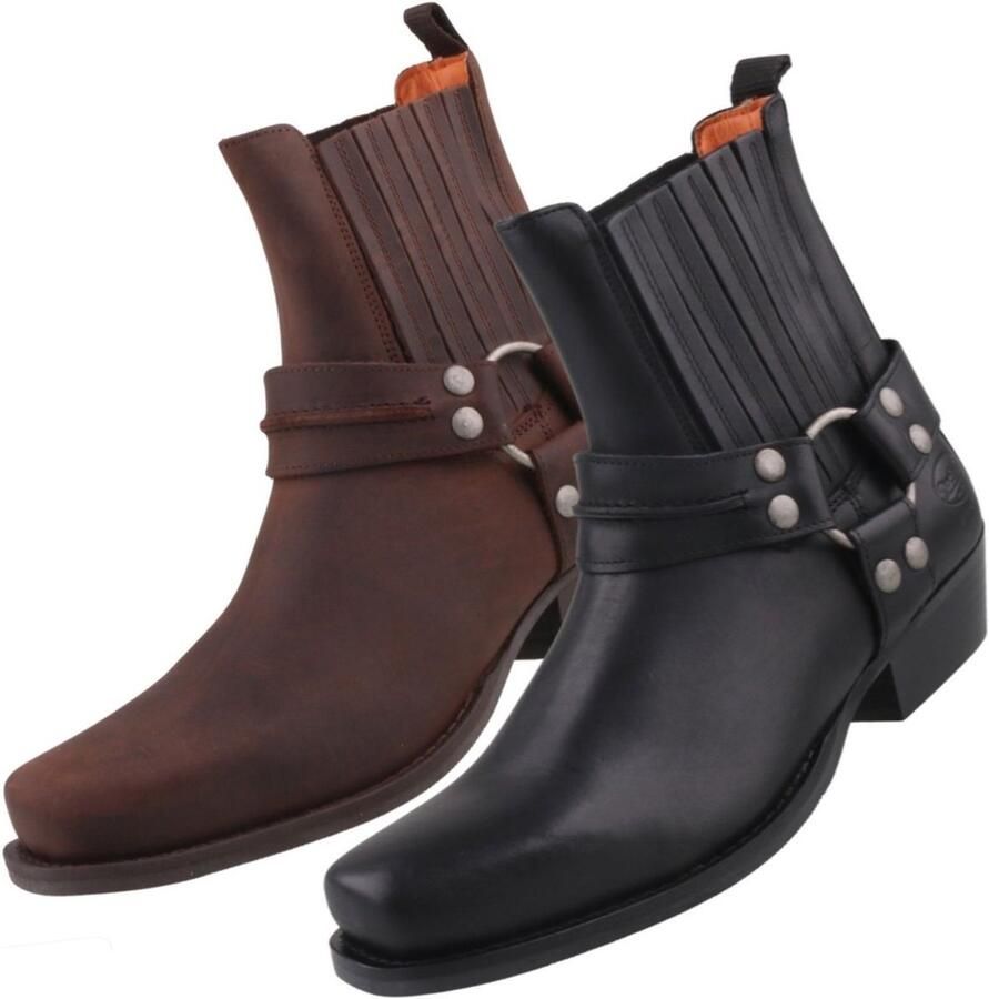 Dockers by Gerli heren biker boots bruin en zwart