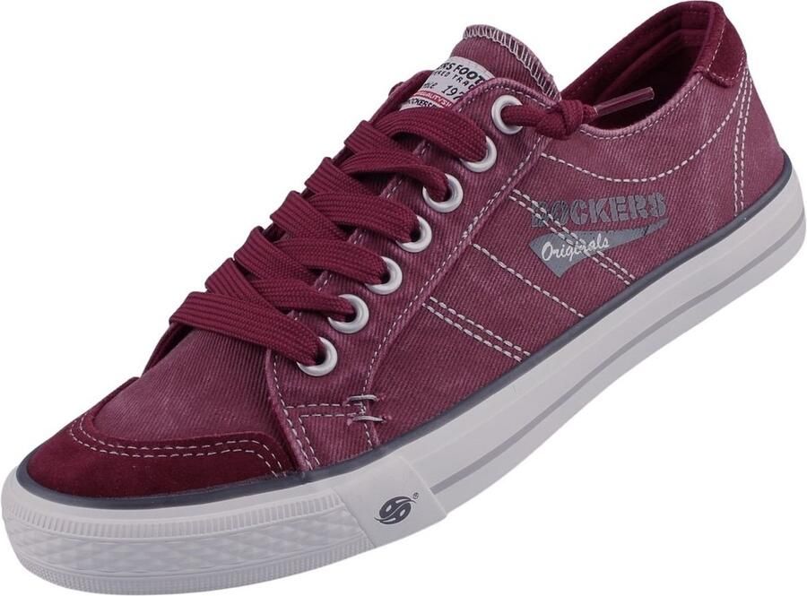 Dockers by Gerli heren canvas sportschoenen Bordeaux