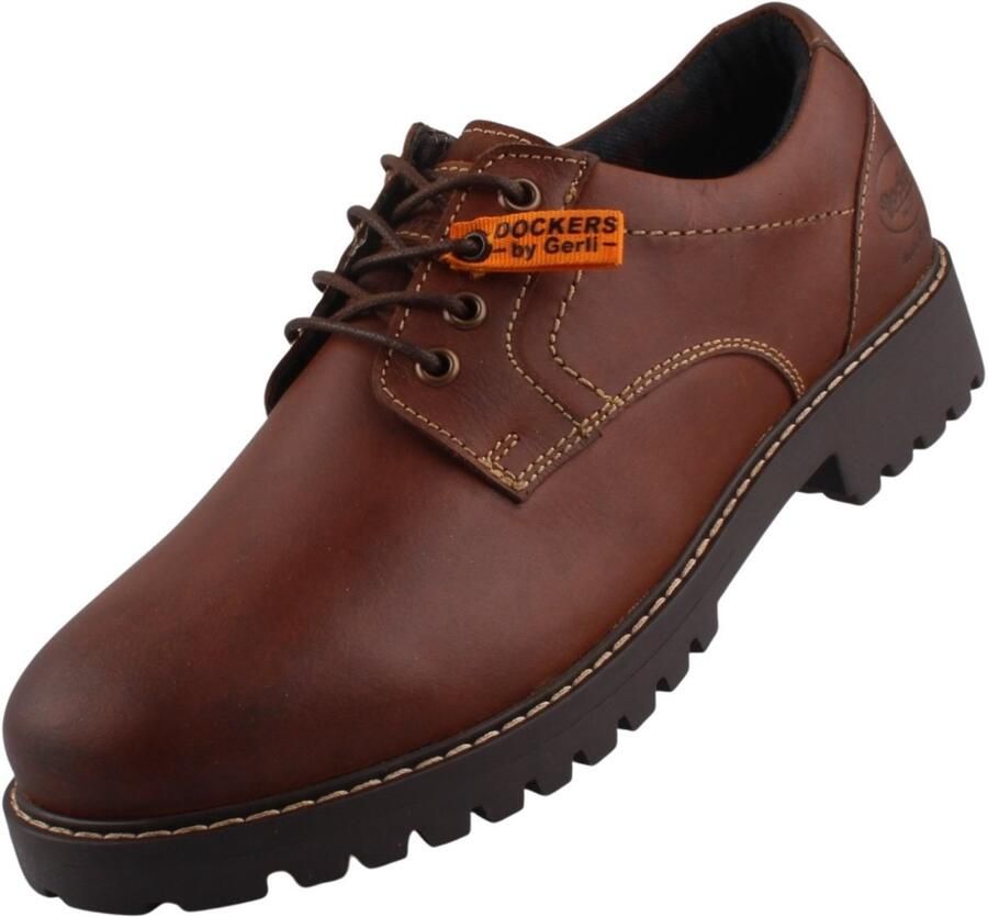 Dockers by Gerli heren lage leren schoenen bruin - Foto 2