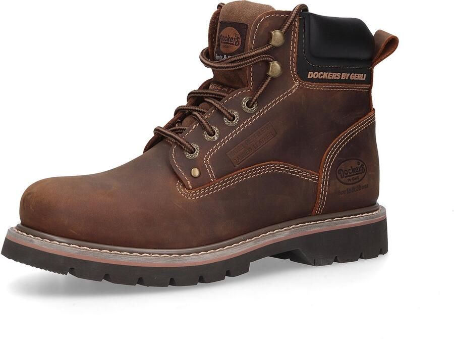 Dockers by Gerli heren leren veterschoenen 23DA004-400460 laarzen bruin - Foto 2