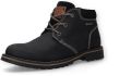 Dockers by Gerli heren leren veterschoenen 53WI013-401100 laarzen zwart - Zwart
