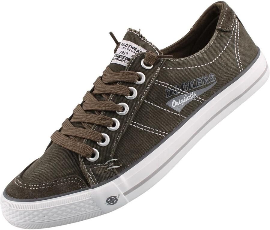 Dockers by Gerli Slip-on sneakers vrijetijdsschoen retro sneaker fake veters in coole jeanslook - Foto 2