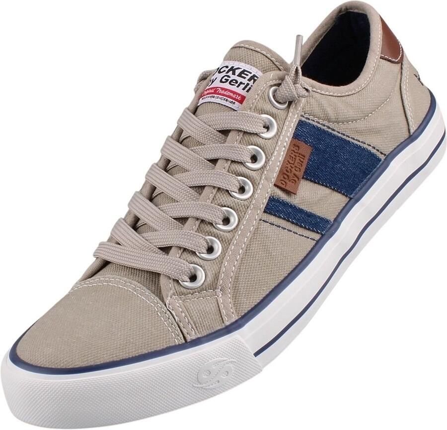 Dockers by Gerli heren sneaker van canvas beige
