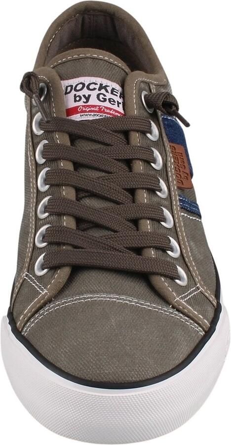 Dockers by Gerli heren sneaker van canvas bruin