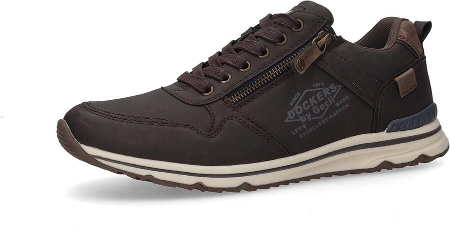 Dockers by Gerli Heren Sneakers Soft Insock Gelzool Chocolate