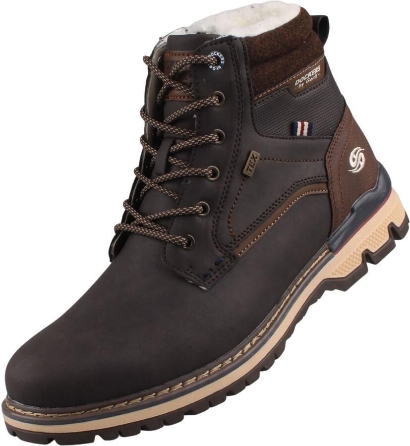 Dockers by Gerli heren Tex-laarzen gevoerd bruin 53TA101