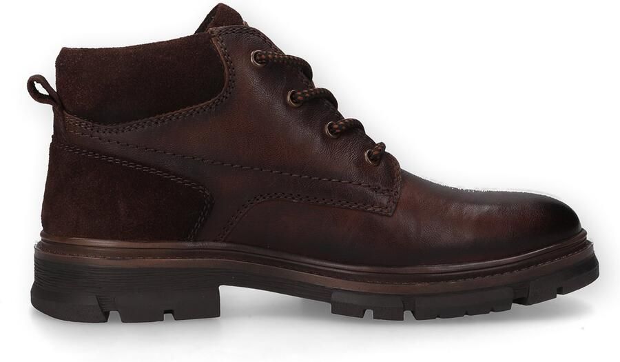 Dockers by Gerli Heren Veterboots Leer Gewatteerde Kraag Bruin