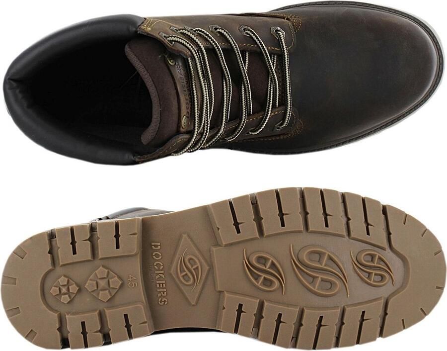 Dockers by Gerli Heren Winter Laarzen Boots Schoenen Leer Bruin 43LU001 - Foto 3