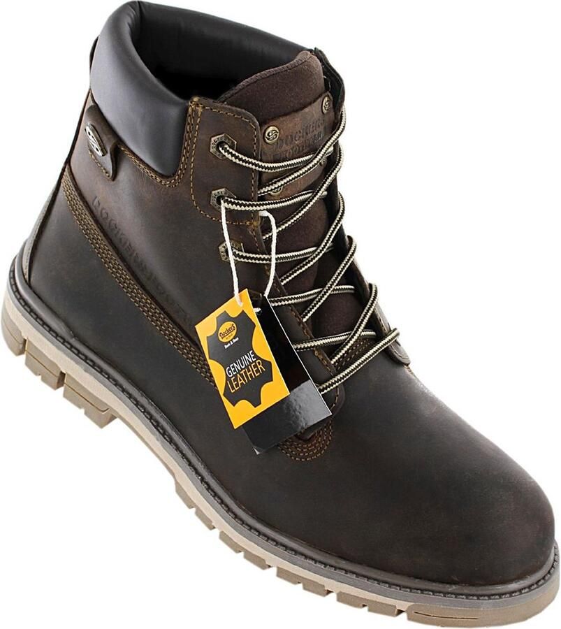 Dockers by Gerli Heren Winter Laarzen Boots Schoenen Leer Bruin 43LU001 - Foto 2