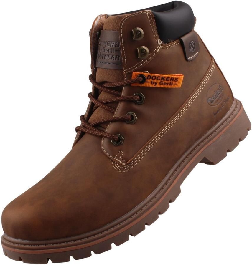 Dockers by Gerli Veterschoenen Werkschoenen veterschoenen met blokhak