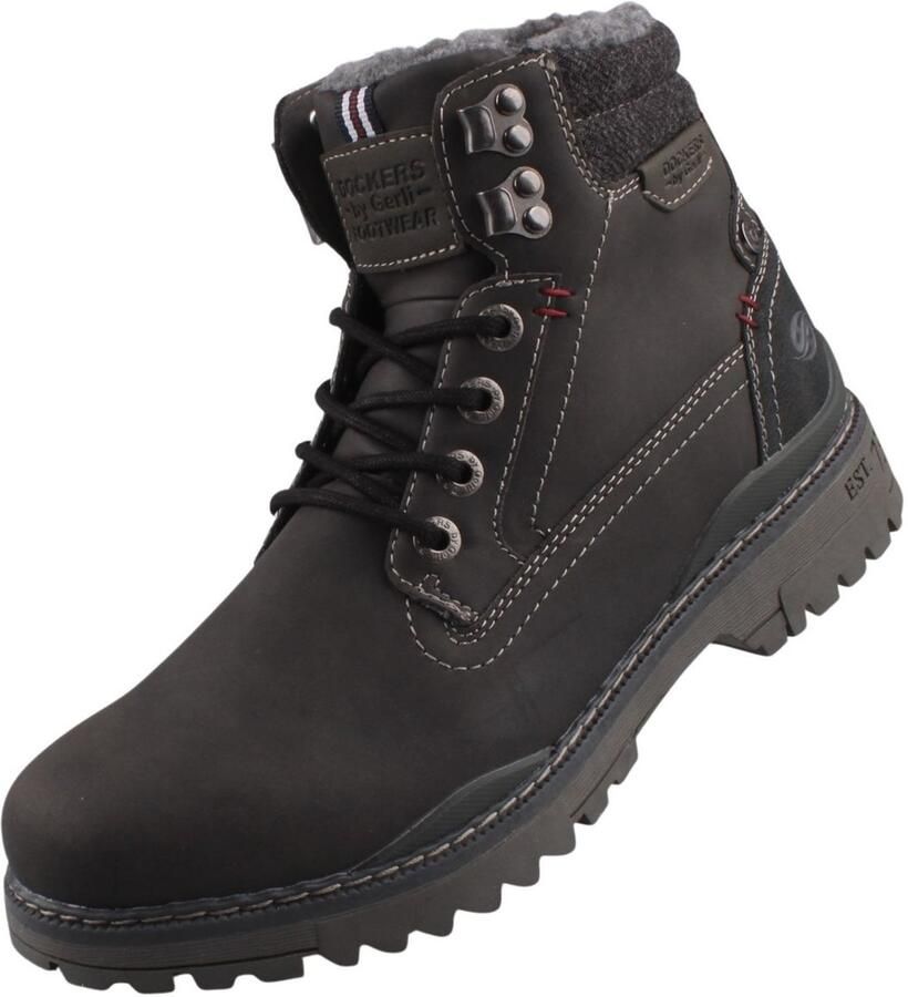 Dockers by Gerli herenlaarzen gevoerd zwart 47LY101