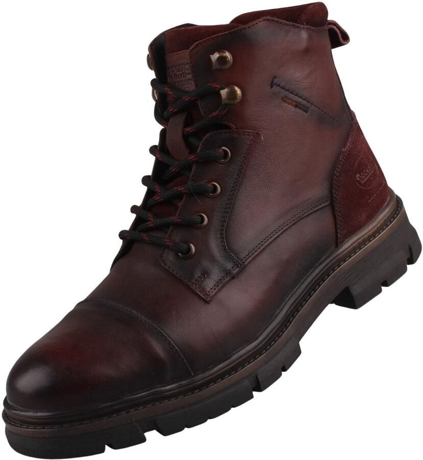 Dockers by Gerli herenleren enkellaarsjes bordeauxrood 59MH003