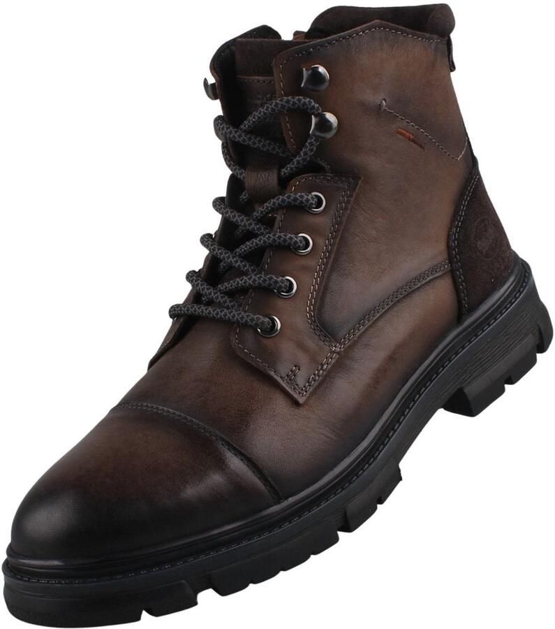 Dockers by Gerli herenleren enkellaarsjes donkergrijs 59MH003
