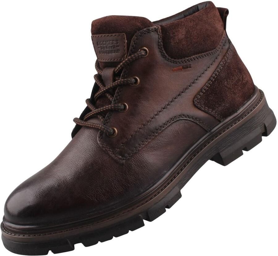 Dockers by Gerli herenleren laarzen donkerbruin 59MH001