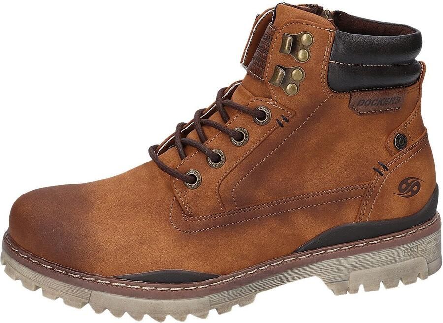 Dockers by Gerli herenlaarzen laarzen 47LY101 620470 schoenen enkellaarsjes bruin