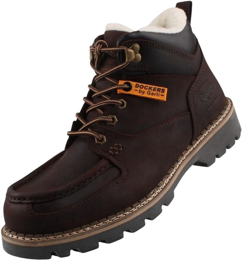 Dockers by Gerli leren herenlaarzen met voering Bruin
