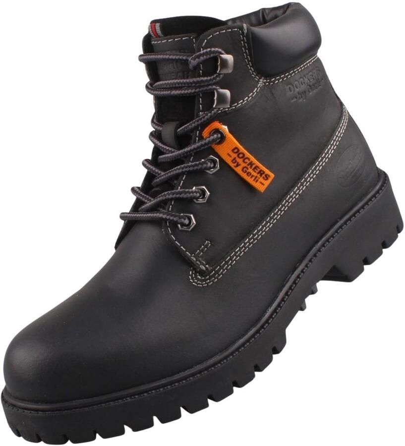 Dockers by Gerli leren wandelschoenen voor heren zwart