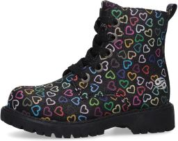 Dockers by Gerli meisjes enkellaarsjes met hartjes 49PS750-680110 gevoerde laarzen