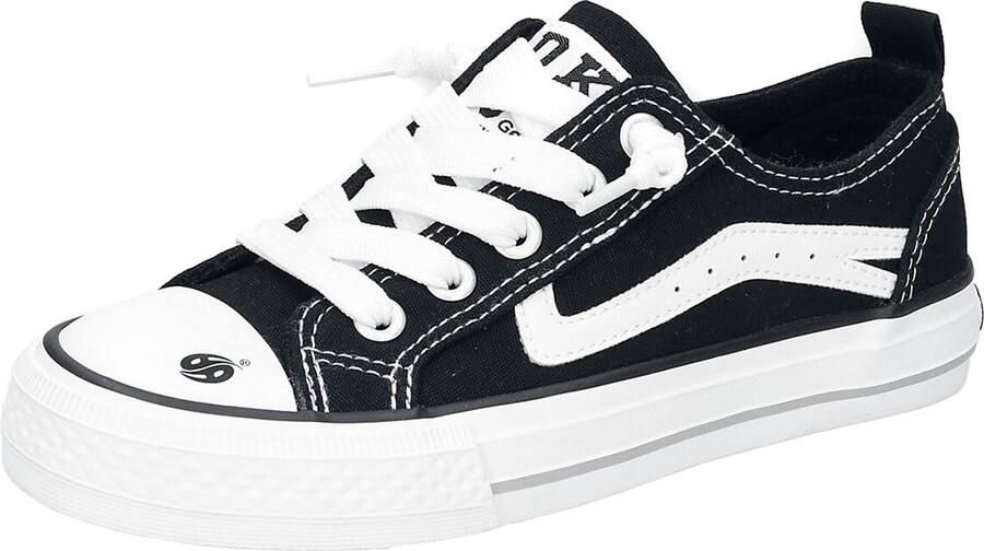 Dockers by Gerli Low Sneaker Sneakers voor kinderen zwart-wit Textiel Basics