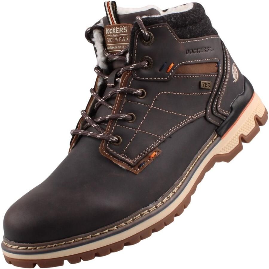 Dockers by Gerli TEX-laarzen voor heren gevoerd bruin 53TA103