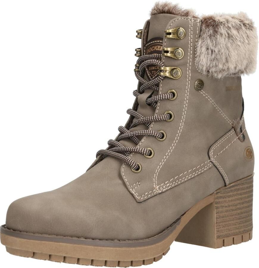 Dockers by Gerli veterlaarsjes Taupe