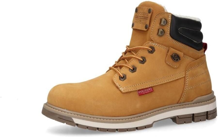 Dockers by Gerli Boots Heren Gevoerde Winterlaarzen Boots Leer Bruin 43LU110