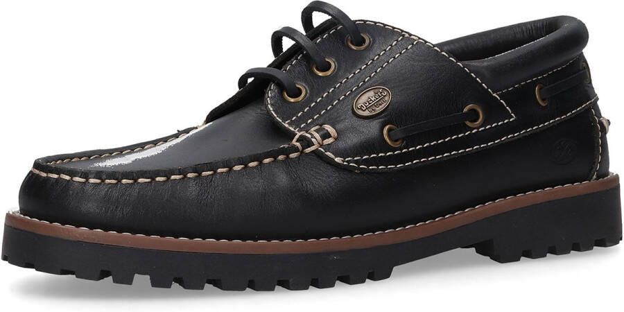 Dockers by Gerli Heren Veterschoen Sneaker Business elegant 54CT001 Zwart
