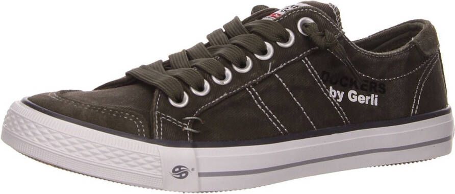 Dockers by Gerli Slip-on sneakers vrijetijdsschoen retro sneaker fake veters in coole jeanslook
