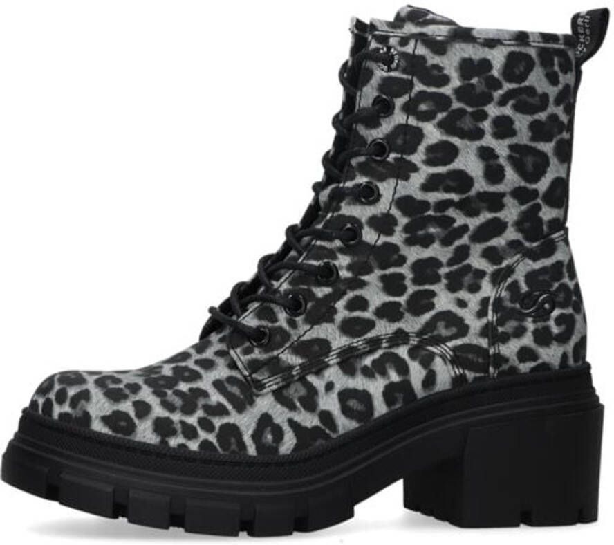 Dockers by Gerli Leopard Print laarzen Dames Laars zwart grijs