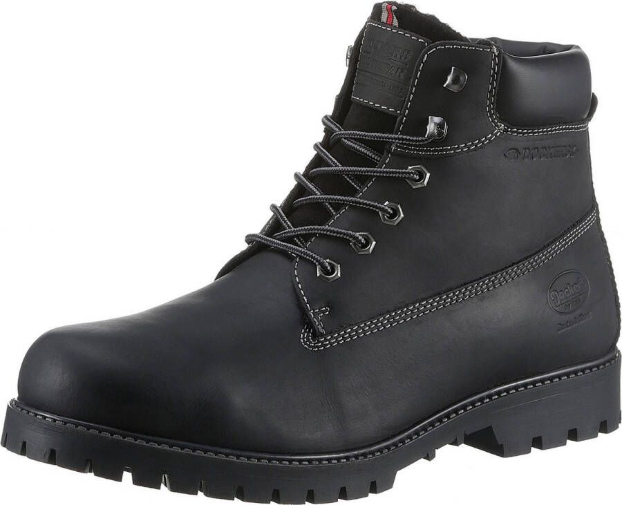 Dockers by Gerli Winterlaarzen Werkschoenen veterschoenen met blokhak